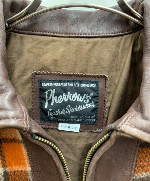 Pherrow's（フェローズ）PHERROW'S (フェローズ) レザージャケット ブラウン サイズ:LARGEの古着・服飾アイテム