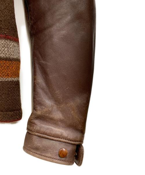 Pherrow's（フェローズ）PHERROW'S (フェローズ) レザージャケット ブラウン サイズ:LARGEの古着・服飾アイテム