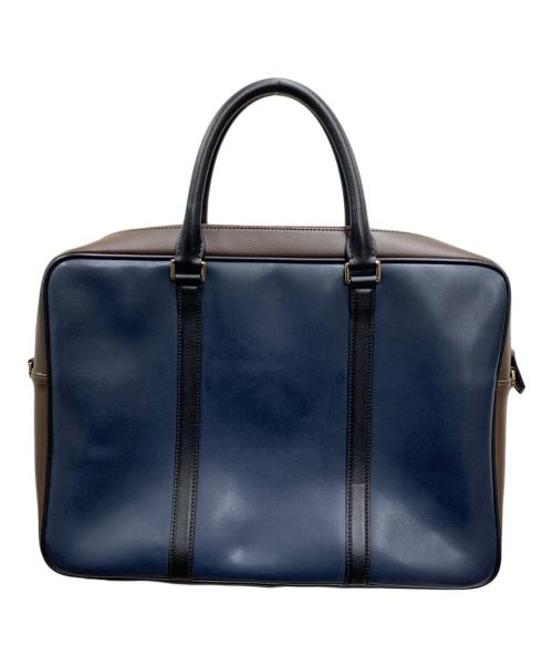 PAUL SMITH（ポールスミス）PAUL SMITH (ポールスミス) ビジネスバッグ ネイビー×ブラウンの古着・服飾アイテム