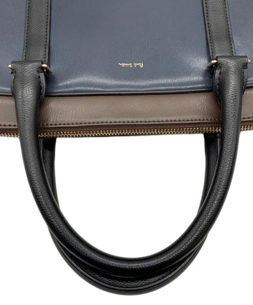 PAUL SMITH（ポールスミス）PAUL SMITH (ポールスミス) ビジネスバッグ ネイビー×ブラウンの古着・服飾アイテム