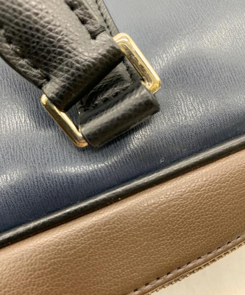 PAUL SMITH（ポールスミス）PAUL SMITH (ポールスミス) ビジネスバッグ ネイビー×ブラウンの古着・服飾アイテム