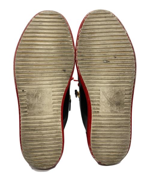 GIUSEPPE ZANOTTI（ジュゼッペザノッティ）GIUSEPPE ZANOTTI (ジュゼッペザノッティ) シューズ ブラック×レッド サイズ:43の古着・服飾アイテム