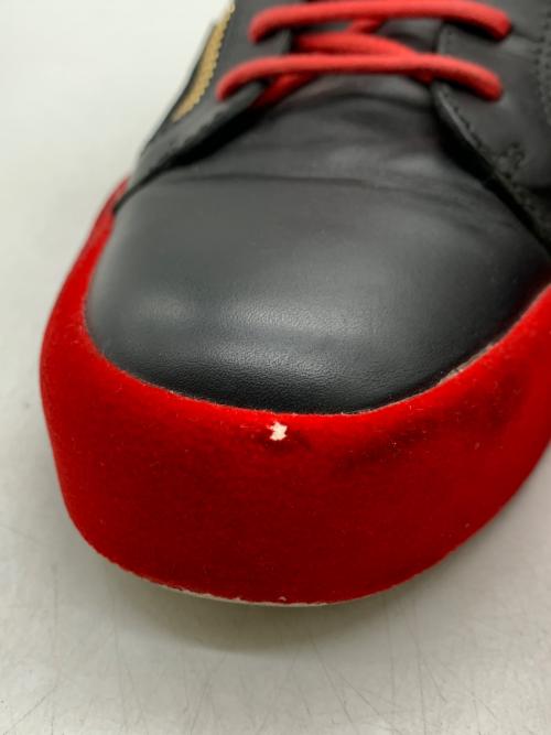 GIUSEPPE ZANOTTI（ジュゼッペザノッティ）GIUSEPPE ZANOTTI (ジュゼッペザノッティ) シューズ ブラック×レッド サイズ:43の古着・服飾アイテム