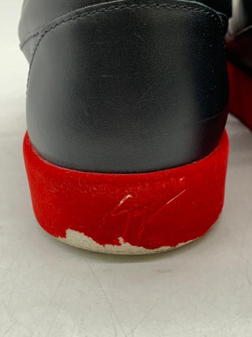 GIUSEPPE ZANOTTI（ジュゼッペザノッティ）GIUSEPPE ZANOTTI (ジュゼッペザノッティ) シューズ ブラック×レッド サイズ:43の古着・服飾アイテム