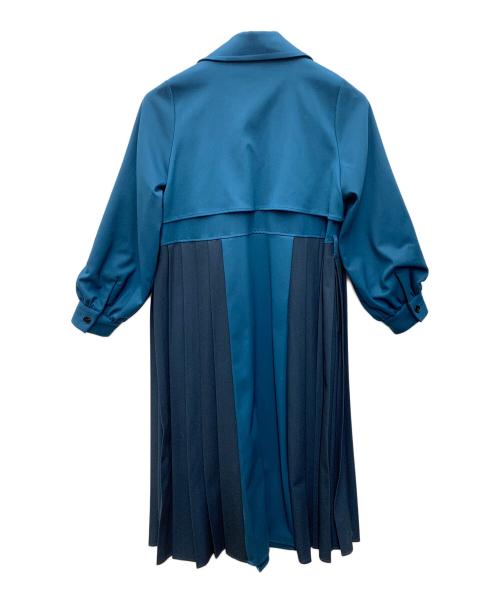 HARE（ハレ）HARE (ハレ) バイカラープリーツコート ブルー×ネイビー サイズ:Freeの古着・服飾アイテム