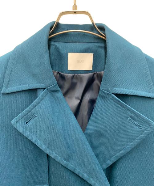 HARE（ハレ）HARE (ハレ) バイカラープリーツコート ブルー×ネイビー サイズ:Freeの古着・服飾アイテム
