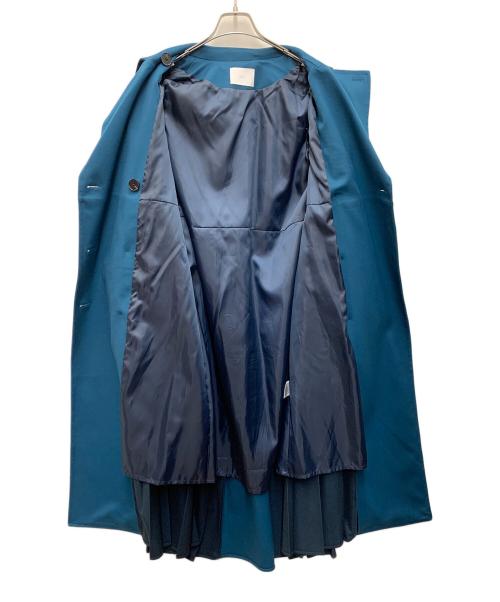 HARE（ハレ）HARE (ハレ) バイカラープリーツコート ブルー×ネイビー サイズ:Freeの古着・服飾アイテム