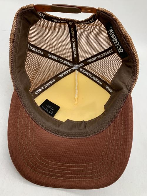 Hysteric Glamour（ヒステリックグラマー）Hysteric Glamour (ヒステリックグラマー) メッシュキャップ ブラウン サイズ:FREEの古着・服飾アイテム