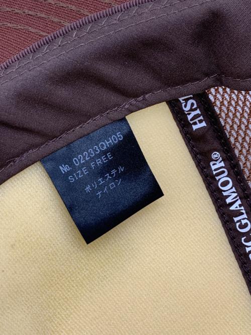 Hysteric Glamour（ヒステリックグラマー）Hysteric Glamour (ヒステリックグラマー) メッシュキャップ ブラウン サイズ:FREEの古着・服飾アイテム