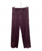 HAREハレ）の古着「サイドジップシークレットジャガードラインパンツ」｜ブラウン