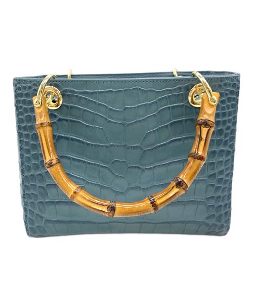 mieno（ミーノ）mieno (ミーノ) ハンドバッグ ブルーの古着・服飾アイテム