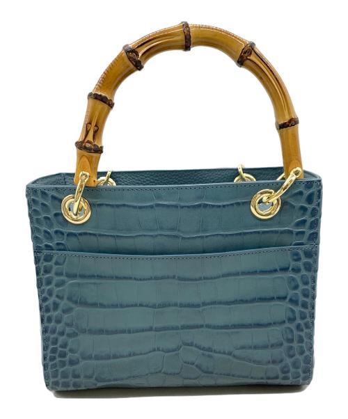 mieno（ミーノ）mieno (ミーノ) ハンドバッグ ブルーの古着・服飾アイテム