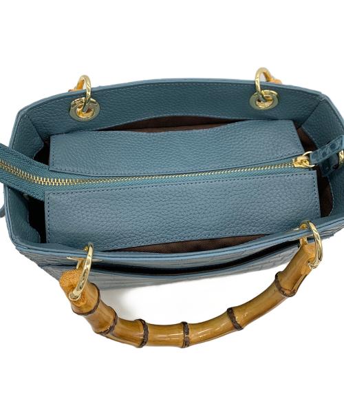 mieno（ミーノ）mieno (ミーノ) ハンドバッグ ブルーの古着・服飾アイテム