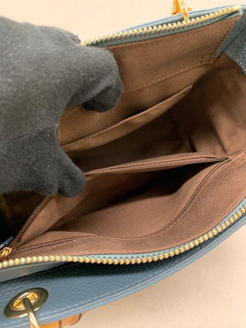 mieno（ミーノ）mieno (ミーノ) ハンドバッグ ブルーの古着・服飾アイテム