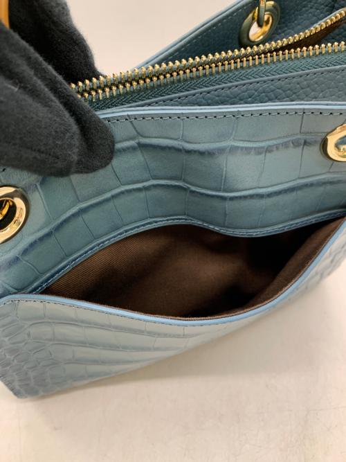 mieno（ミーノ）mieno (ミーノ) ハンドバッグ ブルーの古着・服飾アイテム