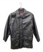 givetジヴェ）の古着「レザージャケット」｜ブラック