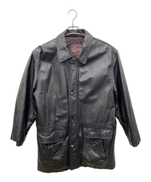 givet（ジヴェ）givet (ジヴェ) レザージャケット ブラック サイズ:Lの古着・服飾アイテム