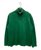 POLO RALPH LAURENポロ・ラルフローレン）の古着「ハーフジップスウェット」｜グリーン