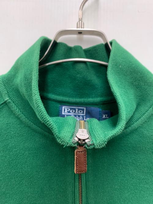 POLO RALPH LAUREN（ポロ・ラルフローレン）POLO RALPH LAUREN (ポロ・ラルフローレン) ハーフジップスウェット グリーン サイズ:XLの古着・服飾アイテム