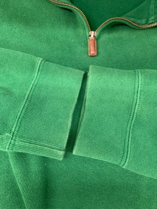 POLO RALPH LAUREN（ポロ・ラルフローレン）POLO RALPH LAUREN (ポロ・ラルフローレン) ハーフジップスウェット グリーン サイズ:XLの古着・服飾アイテム