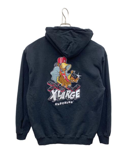 X-LARGE（エクストララージ）X-LARGE (エクストララージ) プルオーバーパーカー ブラック サイズ:Mの古着・服飾アイテム