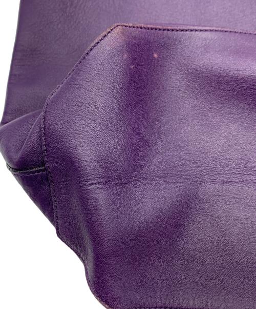 LOEWE（ロエベ）LOEWE (ロエベ) レザーハンドバッグ パープルの古着・服飾アイテム