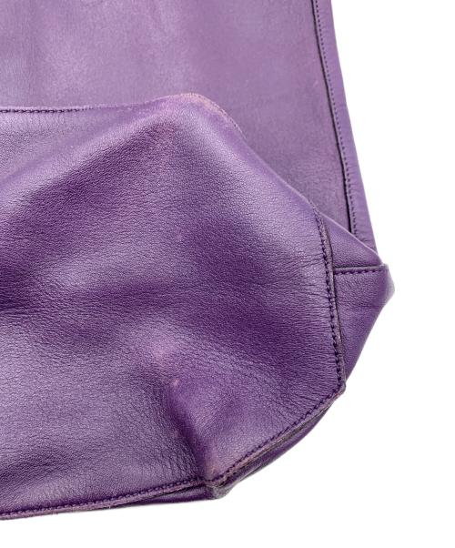 LOEWE（ロエベ）LOEWE (ロエベ) レザーハンドバッグ パープルの古着・服飾アイテム