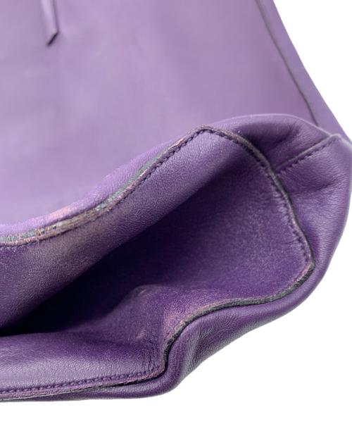 LOEWE（ロエベ）LOEWE (ロエベ) レザーハンドバッグ パープルの古着・服飾アイテム