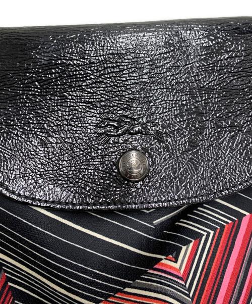 LONGCHAMP（ロンシャン）LONGCHAMP (ロンシャン) ハンドバッグ ブラック×レッドの古着・服飾アイテム