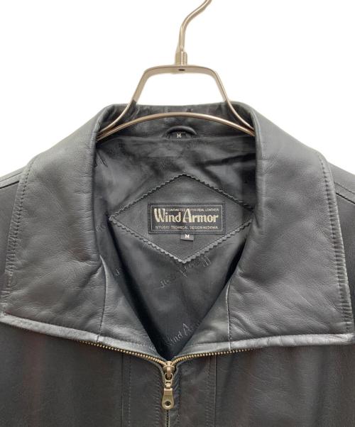 Wind Armor（ウィンドアーマー）Wind Armor (ウィンドアーマー) レザージャケット ブラック サイズ:Mの古着・服飾アイテム