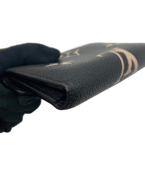 LOUIS VUITTON（ルイ ヴィトン）LOUIS VUITTON (ルイ ヴィトン) 3つ折り財布　ポルトフォイユ･ヴィクトリーヌ ブラック×ベージュの古着・服飾アイテム