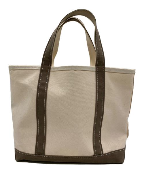 L.L.Bean（エルエルビーン）L.L.Bean (エルエルビーン) トートバッグ アイボリー×ブラウンの古着・服飾アイテム