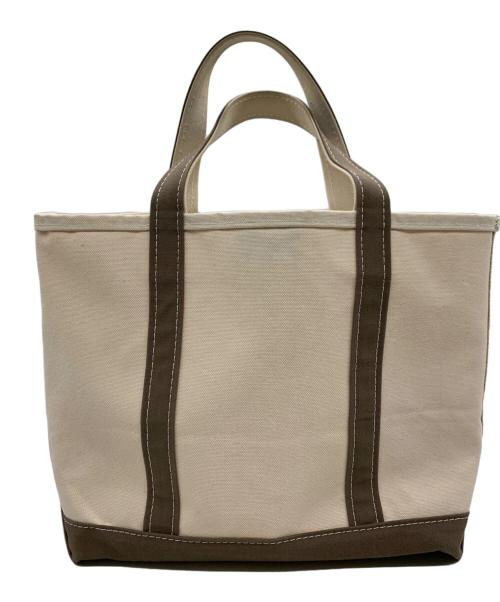 L.L.Bean（エルエルビーン）L.L.Bean (エルエルビーン) トートバッグ アイボリー×ブラウンの古着・服飾アイテム