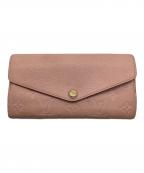 LOUIS VUITTONルイ ヴィトン）の古着「長財布　ポルトフォイユ・サラ」｜ピンク