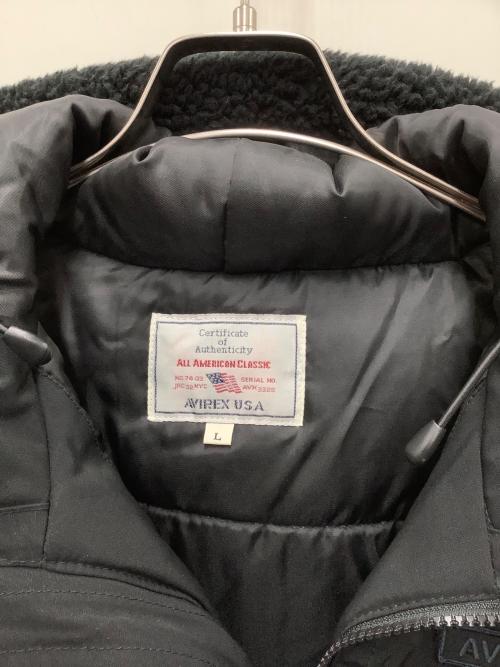 AVIREX（アヴィレックス）AVIREX (アヴィレックス) 中綿ジャケット ブラック サイズ:Lの古着・服飾アイテム