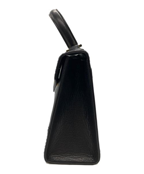 Yves Saint Laurent（イヴサンローラン）Yves Saint Laurent (イヴサンローラン) レザーハンドバッグ ブラックの古着・服飾アイテム