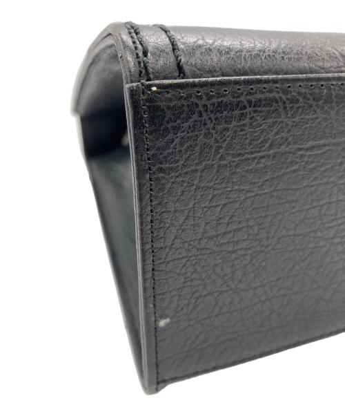 Yves Saint Laurent（イヴサンローラン）Yves Saint Laurent (イヴサンローラン) レザーハンドバッグ ブラックの古着・服飾アイテム