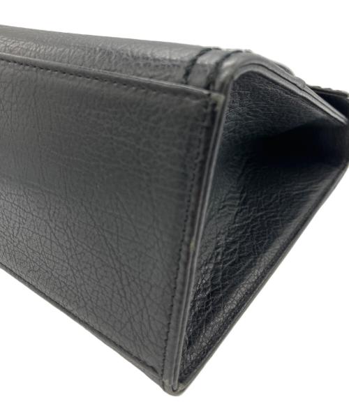 Yves Saint Laurent（イヴサンローラン）Yves Saint Laurent (イヴサンローラン) レザーハンドバッグ ブラックの古着・服飾アイテム