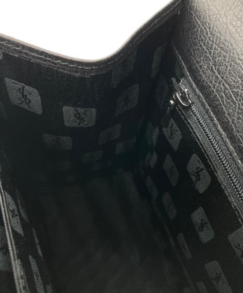 Yves Saint Laurent（イヴサンローラン）Yves Saint Laurent (イヴサンローラン) レザーハンドバッグ ブラックの古着・服飾アイテム
