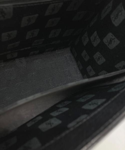 Yves Saint Laurent（イヴサンローラン）Yves Saint Laurent (イヴサンローラン) レザーハンドバッグ ブラックの古着・服飾アイテム