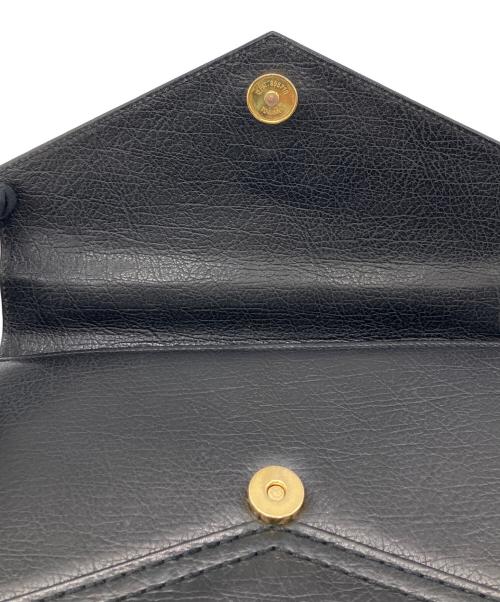 Yves Saint Laurent（イヴサンローラン）Yves Saint Laurent (イヴサンローラン) レザーハンドバッグ ブラックの古着・服飾アイテム