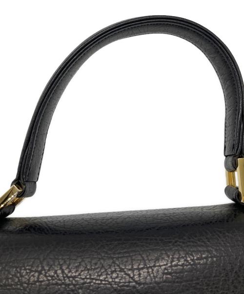 Yves Saint Laurent（イヴサンローラン）Yves Saint Laurent (イヴサンローラン) レザーハンドバッグ ブラックの古着・服飾アイテム