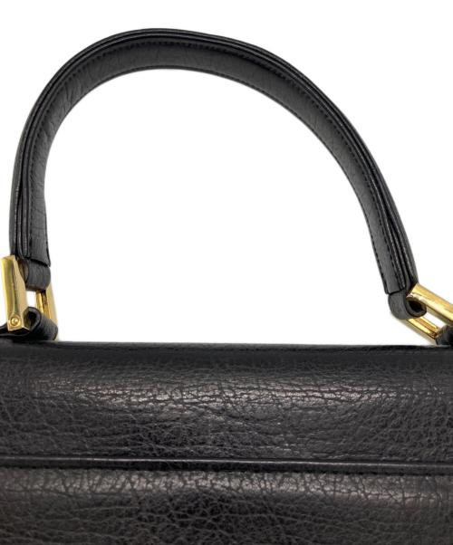 Yves Saint Laurent（イヴサンローラン）Yves Saint Laurent (イヴサンローラン) レザーハンドバッグ ブラックの古着・服飾アイテム