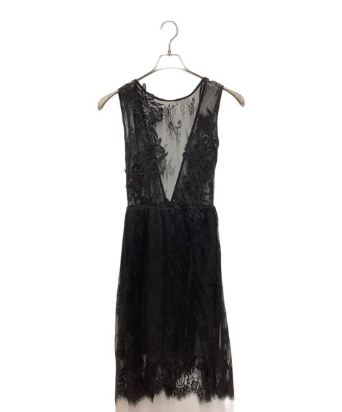 FRAY ID（フレイ アイディー）FRAY ID (フレイ アイディー) ノースリーブワンピース ブラックの古着・服飾アイテム