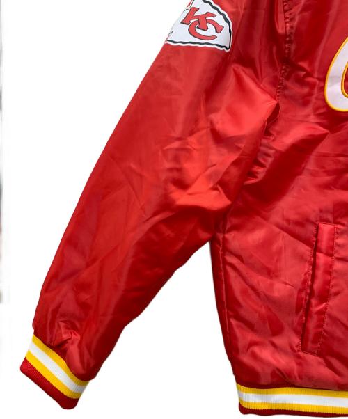 NFL（エヌエフエル）NFL (エヌエフエル) サテンボンバージャケット レッド サイズ:XL 未使用品の古着・服飾アイテム