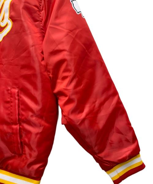 NFL（エヌエフエル）NFL (エヌエフエル) サテンボンバージャケット レッド サイズ:XL 未使用品の古着・服飾アイテム