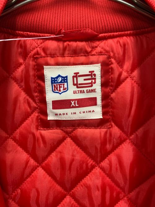 NFL（エヌエフエル）NFL (エヌエフエル) サテンボンバージャケット レッド サイズ:XL 未使用品の古着・服飾アイテム