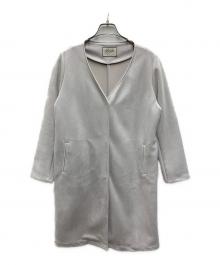 Acuta（アクータ）の古着「フェイクスエードVネックコート」｜ライトグレー