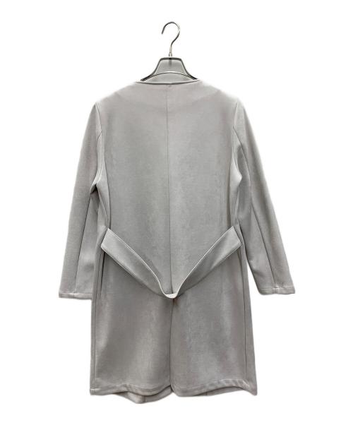 Acuta（アクータ）Acuta (アクータ) フェイクスエードVネックコート ライトグレー サイズ:FREEの古着・服飾アイテム
