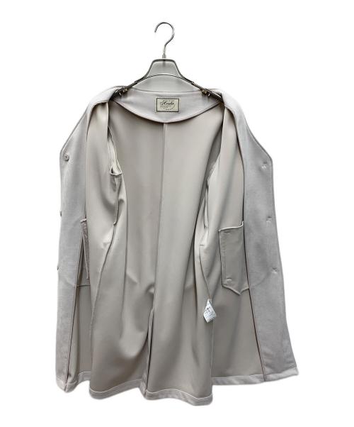 Acuta（アクータ）Acuta (アクータ) フェイクスエードVネックコート ライトグレー サイズ:FREEの古着・服飾アイテム